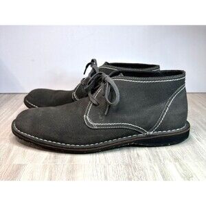 John Varvatos Boots Gray Weather Suede Chukka high top Lace F505N4B Men's sz  11